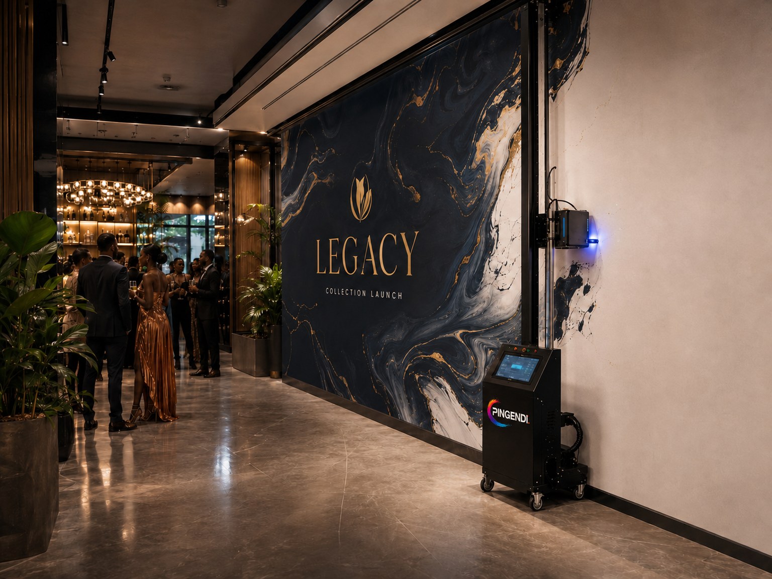 Event wall printing scene